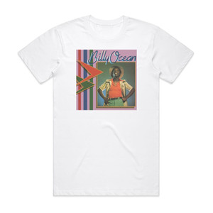 Billy Ocean Billy Ocean Album Cover T-Shirt White Billy Ocean Billy Ocean Album Cover T-Shirt White