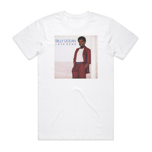Billy Ocean Love Zone 1 Album Cover T-Shirt White Billy Ocean Love Zone 1 Album Cover T-Shirt White