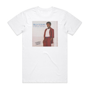 Billy Ocean Love Zone Album Cover T-Shirt White Billy Ocean Love Zone Album Cover T-Shirt White