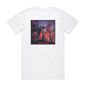 Blessed Death Hour Of Pain Album Cover T-Shirt White Blessed Death Hour Of Pain Album Cover T-Shirt White
