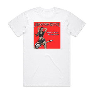 Blood God Rock N Roll Warmachine Album Cover T-Shirt White Blood God Rock N Roll Warmachine Album Cover T-Shirt White