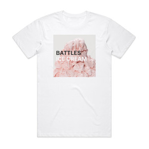 Battles Ice Cream Album Cover T-Shirt White Battles Ice Cream Album Cover T-Shirt White