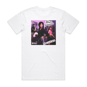 Blues Saraceno Never Look Back Album Cover T-Shirt White Blues Saraceno Never Look Back Album Cover T-Shirt White