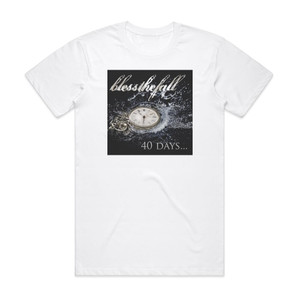 Blessthefall 40 Days Album Cover T-Shirt White Blessthefall 40 Days Album Cover T-Shirt White