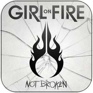 Girl on Fire Not Broken Album Cover Sticker Girl on Fire Not Broken Album Cover Sticker