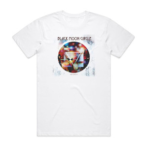 Black Moon Circle Andromeda Album Cover T-Shirt White Black Moon Circle Andromeda Album Cover T-Shirt White