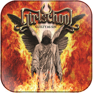 Girlschool Guilty As Sin Album Cover Sticker Girlschool Guilty As Sin Album Cover Sticker