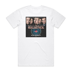 Bear McCreary Battlestar Galactica Season 4 Album Cover T-Shirt White Bear McCreary Battlestar Galactica Season 4 Album Cover T-Shirt White