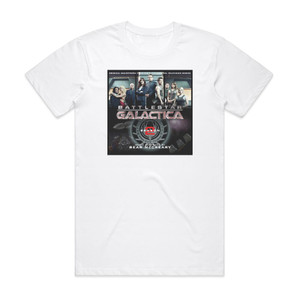 Bear McCreary Battlestar Galactica Season 2 Album Cover T-Shirt White Bear McCreary Battlestar Galactica Season 2 Album Cover T-Shirt White