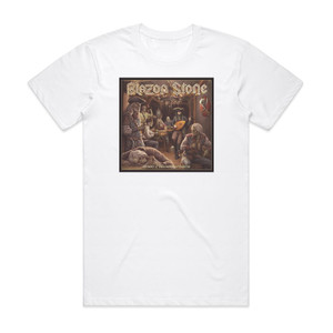 Blazon Stone Hymns Of Triumph And Death Album Cover T-Shirt White Blazon Stone Hymns Of Triumph And Death Album Cover T-Shirt White