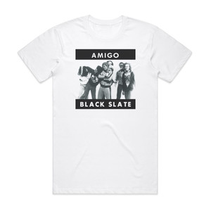 Black Slate Amigo Album Cover T-Shirt White