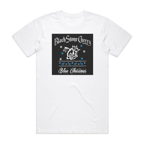 Black Stone Cherry Blue Christmas Album Cover T-Shirt White Black Stone Cherry Blue Christmas Album Cover T-Shirt White