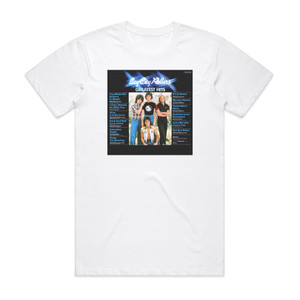 Bay City Rollers Greatest Hits Album Cover T-Shirt White Bay City Rollers Greatest Hits Album Cover T-Shirt White