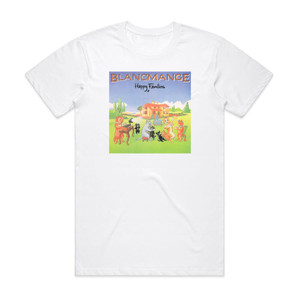 Blancmange Happy Families Album Cover T-Shirt White Blancmange Happy Families Album Cover T-Shirt White