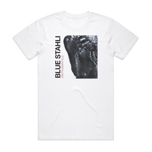 Blue Stahli Blue Stahli 3 Album Cover T-Shirt White Blue Stahli Blue Stahli 3 Album Cover T-Shirt White