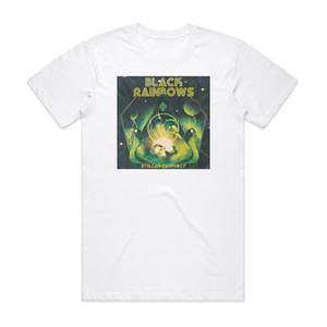 Black Rainbows Stellar Prophecy Album Cover T-Shirt White Black Rainbows Stellar Prophecy Album Cover T-Shirt White