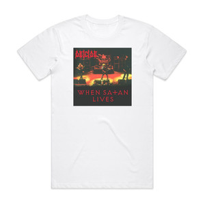 Deicide When Satan Lives Album Cover T-Shirt White Deicide When Satan Lives Album Cover T-Shirt White