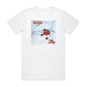 Deicide Once Upon The Cross 1 Album Cover T-Shirt White Deicide Once Upon The Cross 1 Album Cover T-Shirt White