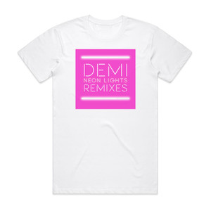 Demi Lovato Neon Lights 2 Album Cover T-Shirt White