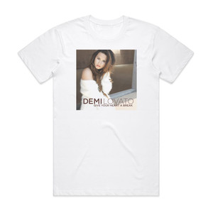 Demi Lovato Give Your Heart A Break 1 Album Cover T-Shirt White Demi Lovato Give Your Heart A Break 1 Album Cover T-Shirt White