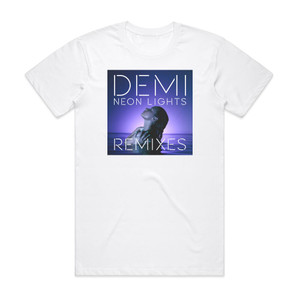 Demi Lovato Neon Lights Album Cover T-Shirt White Demi Lovato Neon Lights Album Cover T-Shirt White
