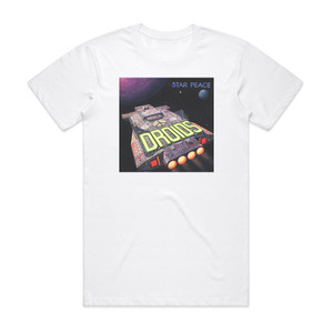 Droids Star Peace 1 Album Cover T-Shirt White Droids Star Peace 1 Album Cover T-Shirt White
