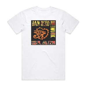 Dan Reed Network Slam Album Cover T-Shirt White Dan Reed Network Slam Album Cover T-Shirt White