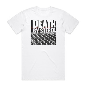 Death by Stereo Into The Valley Of Death Album Cover T-Shirt White Death by Stereo Into The Valley Of Death Album Cover T-Shirt White
