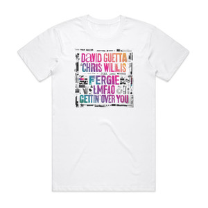 David Guetta Gettin Over You Album Cover T-Shirt White David Guetta Gettin Over You Album Cover T-Shirt White