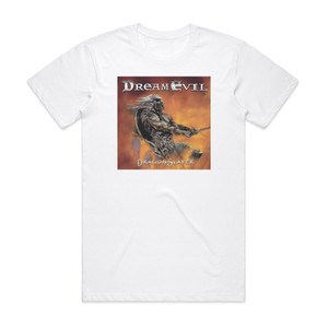 Dream Evil Dragonslayer Album Cover T-Shirt White Dream Evil Dragonslayer Album Cover T-Shirt White