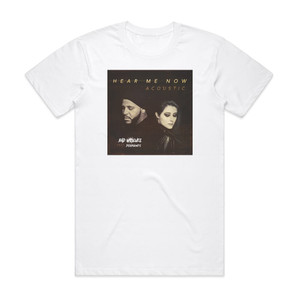 Diamante Hear Me Now Acoustic Album Cover T-Shirt White Diamante Hear Me Now Acoustic Album Cover T-Shirt White