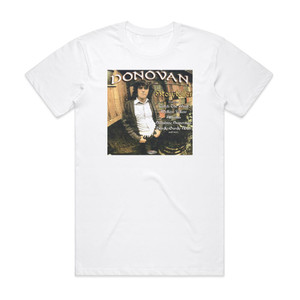 Donovan Storyteller Album Cover T-Shirt White Donovan Storyteller Album Cover T-Shirt White