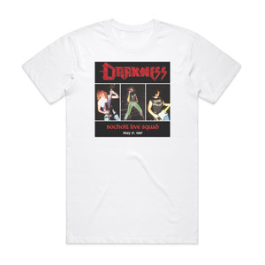 Darkness Bocholt Live Squad Album Cover T-Shirt White