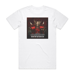 Debauchery Blood For The Blood God Album Cover T-Shirt White Debauchery Blood For The Blood God Album Cover T-Shirt White