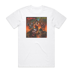 Death SS Rock N Roll Armageddon 1 Album Cover T-Shirt White Death SS Rock N Roll Armageddon 1 Album Cover T-Shirt White