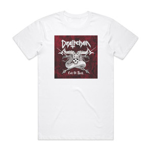Deathchain Cult Of Death Album Cover T-Shirt White Deathchain Cult Of Death Album Cover T-Shirt White