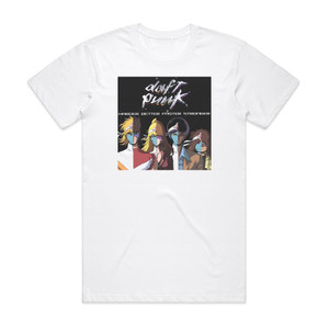 Daft Punk Harder Better Faster Stronger 1 Album Cover T-Shirt White Daft Punk Harder Better Faster Stronger 1 Album Cover T-Shirt White