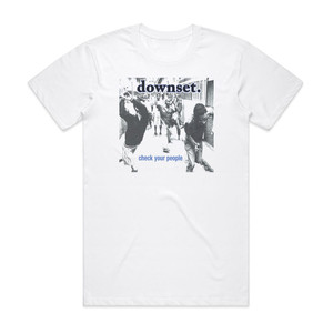 downset Check Your People Album Cover T-Shirt White downset Check Your People Album Cover T-Shirt White
