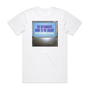 Douglas Adams The Hitchhikers Guide To The Galaxy Album Cover T-Shirt White