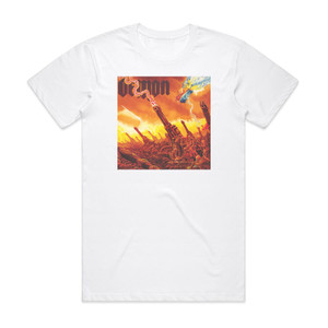Demon Taking The World By Storm Album Cover T-Shirt White Demon Taking The World By Storm Album Cover T-Shirt White