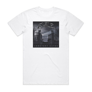 Evile Cemetery Gates Album Cover T-Shirt White