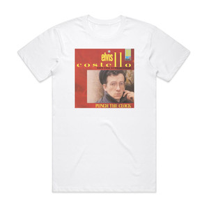 Elvis Costello and The Attractions Punch The Clock Album Cover T-Shirt White