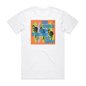 Elvis Costello and The Attractions Get Happy Album Cover T-Shirt White