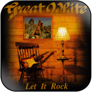 Great White Let It Rock Album Cover Sticker Great White Let It Rock Album Cover Sticker