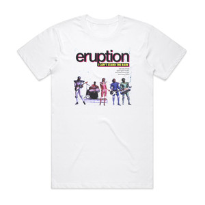 Eruption I Cant Stand The Rain Album Cover T-Shirt White Eruption I Cant Stand The Rain Album Cover T-Shirt White