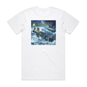 Excalion Waterlines Album Cover T-Shirt White Excalion Waterlines Album Cover T-Shirt White
