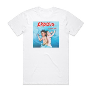Exodus Bonded By Blood 1 Album Cover T-Shirt White Exodus Bonded By Blood 1 Album Cover T-Shirt White