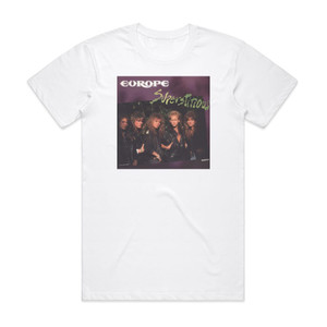 Europe Superstitious 1 Album Cover T-Shirt White Europe Superstitious 1 Album Cover T-Shirt White