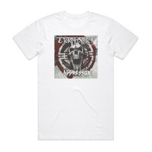 Ektomorf Aggressor Album Cover T-Shirt White Ektomorf Aggressor Album Cover T-Shirt White