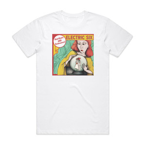 Electric Six Heartbeats And Brainwaves Album Cover T-Shirt White Electric Six Heartbeats And Brainwaves Album Cover T-Shirt White